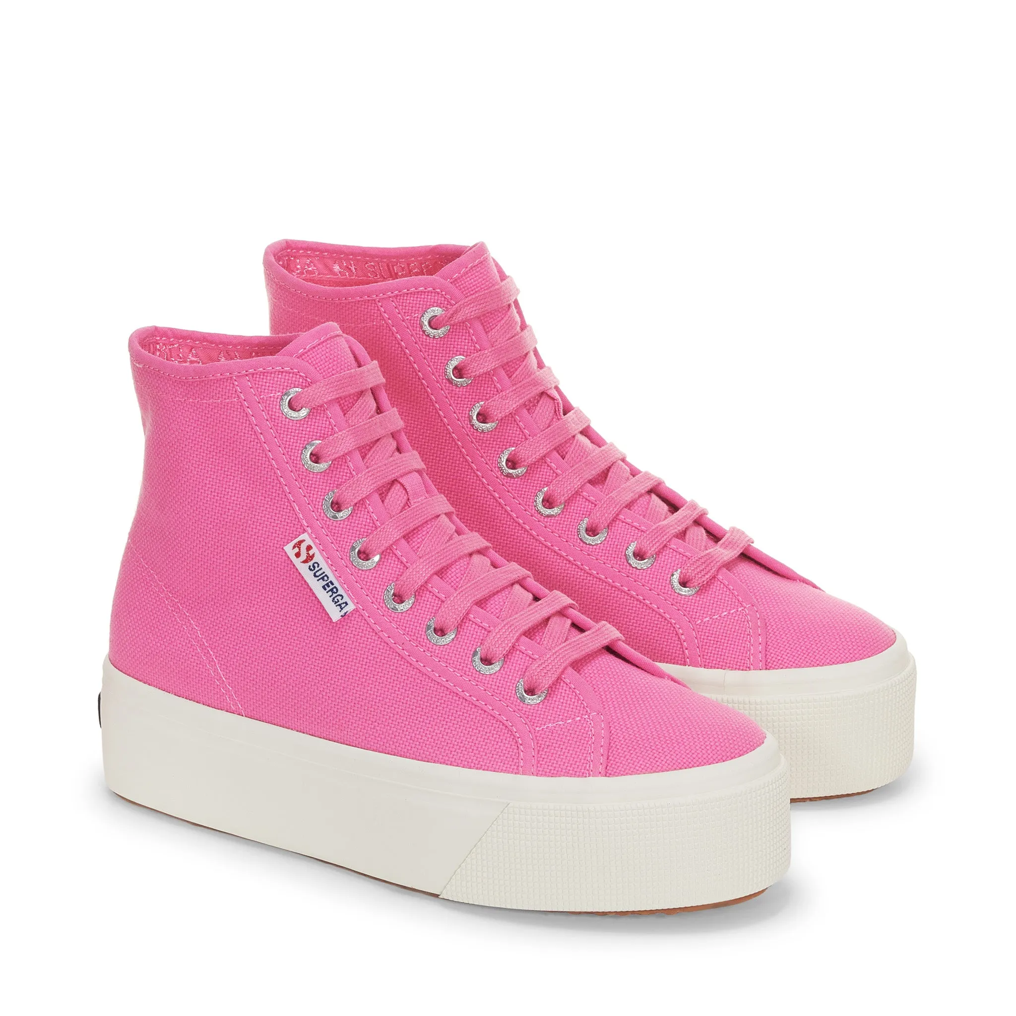 2708 High Top Sneakers - Pink Fuchsia Avorio