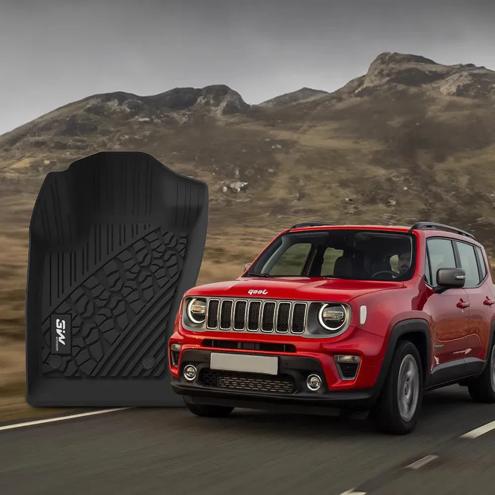 3W Jeep Renegade 2015-2024 Custom Floor Mats TPE Material & All-Weather Protection