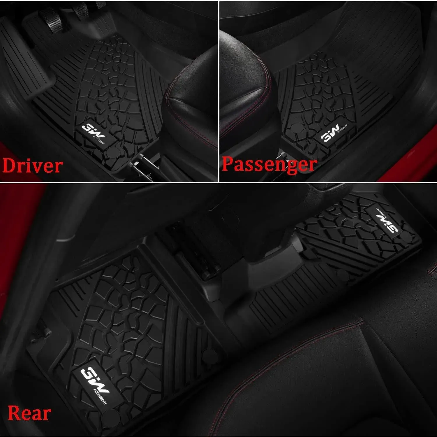 3W Jeep Renegade 2015-2024 Custom Floor Mats TPE Material & All-Weather Protection