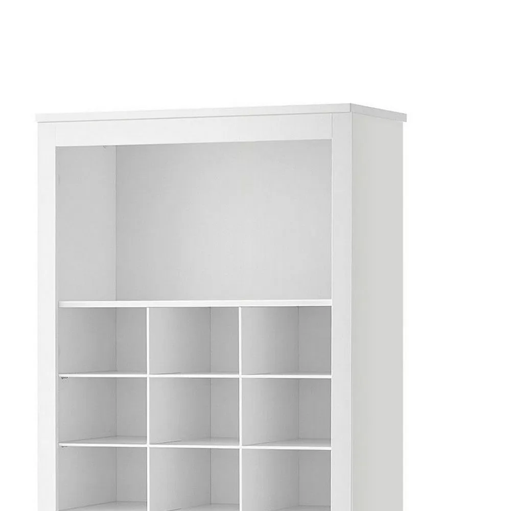 74 Inch Shoe Rack, Wide Top Shelf, 30 Pairs Storage Compartments, White By Casagear Home