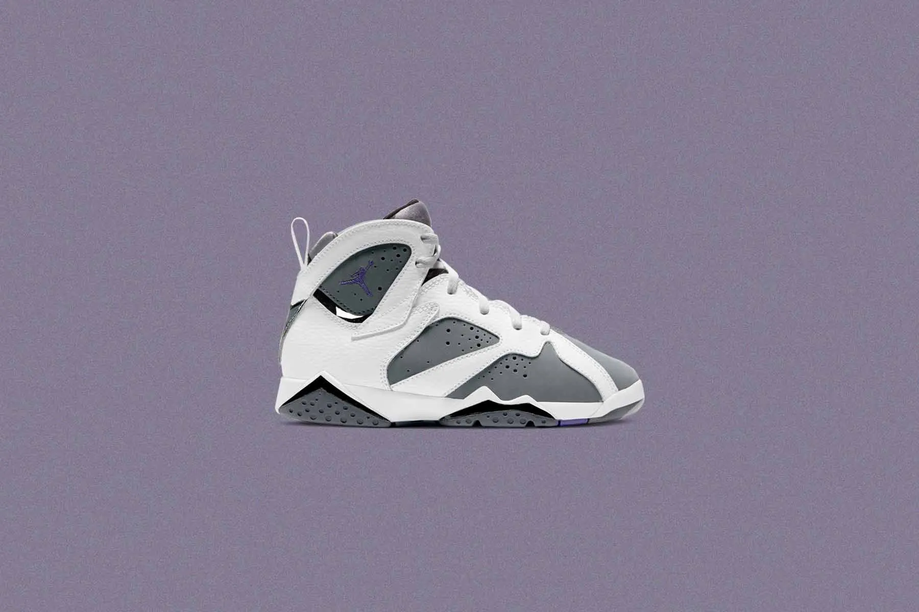 Air Jordan 7 Retro (PS) "Flint" - White/Varsity Purple