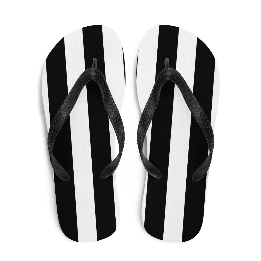 Amie Thong Flip-Flop Beach Sandals in Mark Stripe | Pinup Couture Relaxed