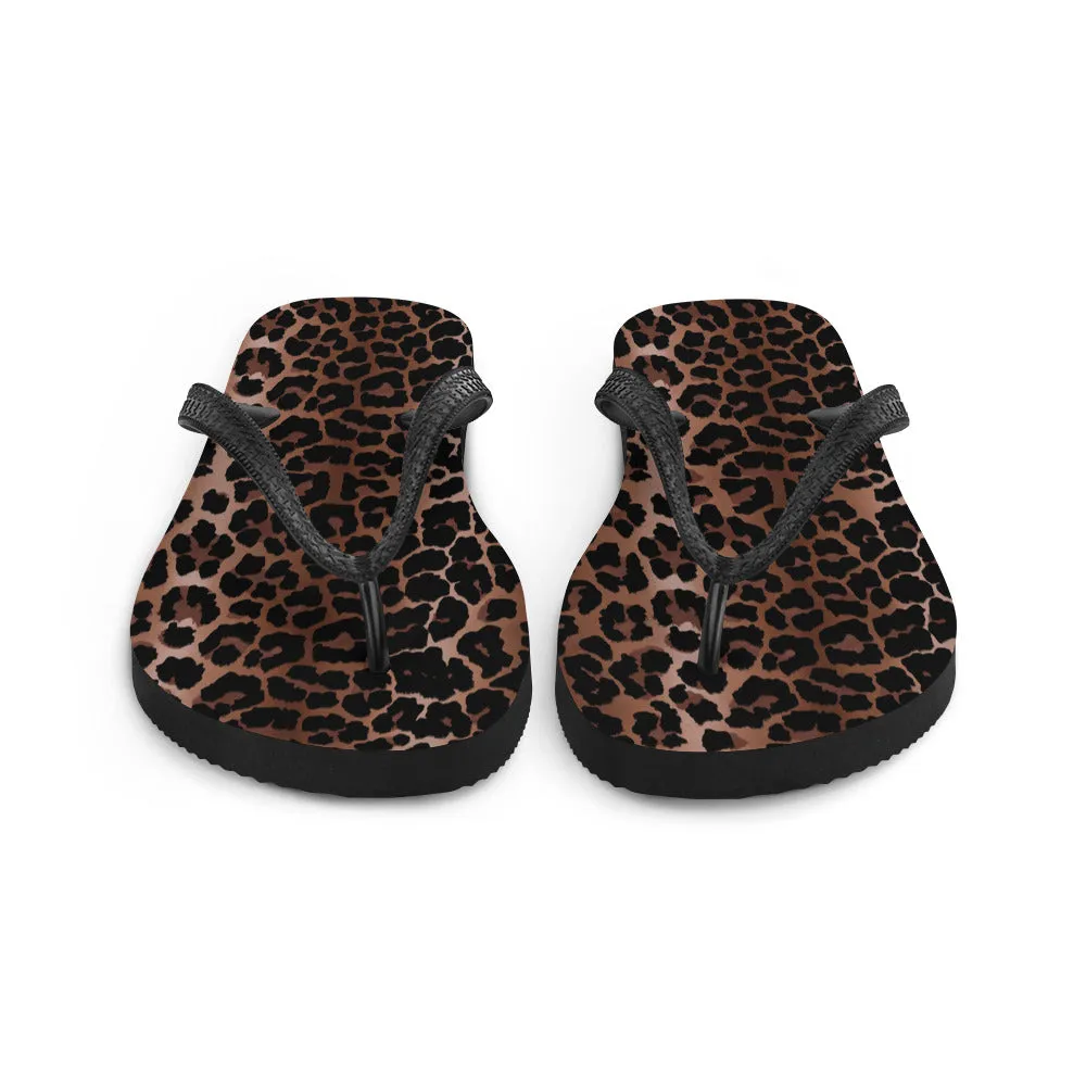 Amie Thong Flip-Flop Beach Sandals in OG Leopard | Pinup Couture Relaxed