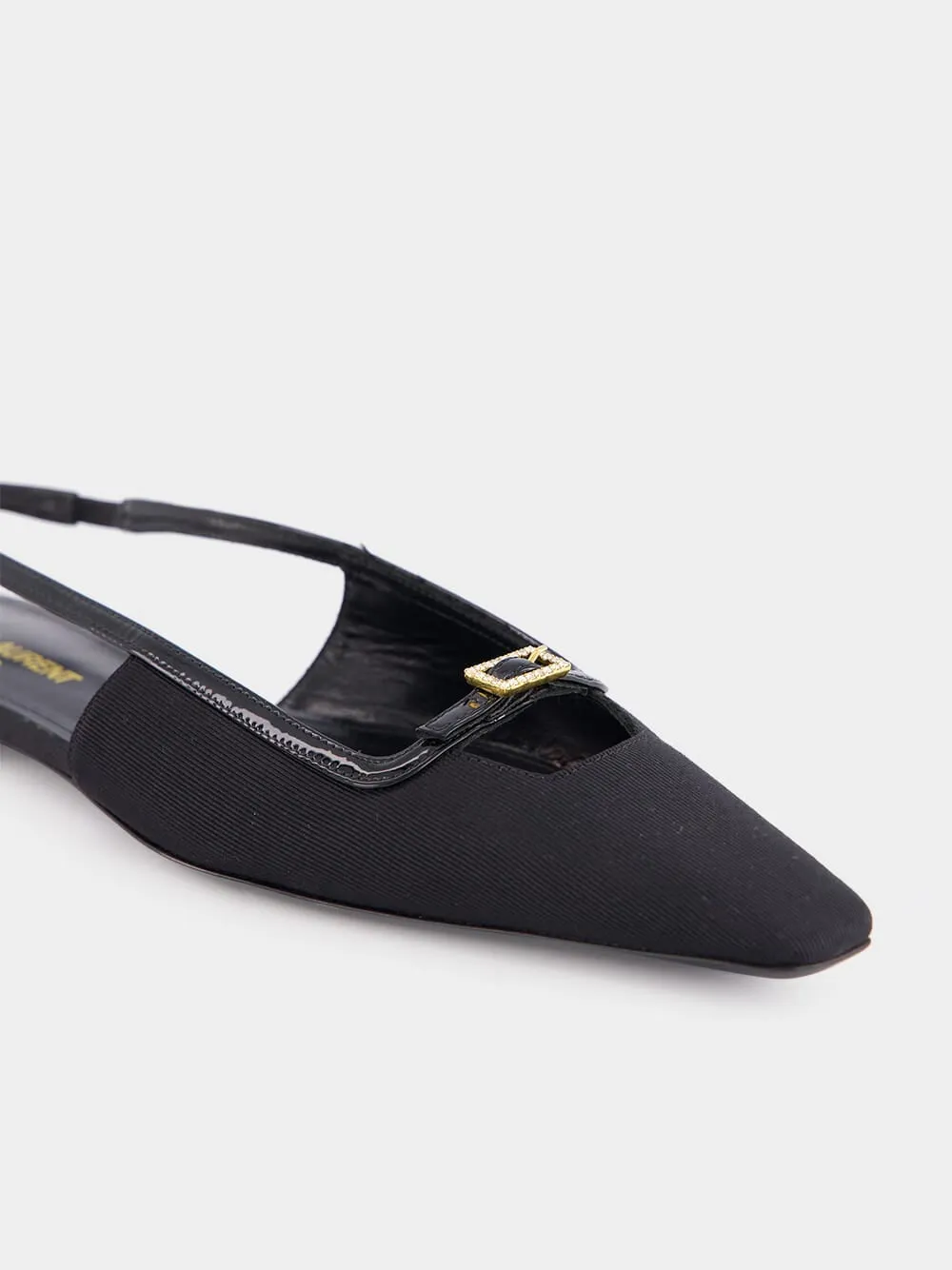 Black Slingback Mules