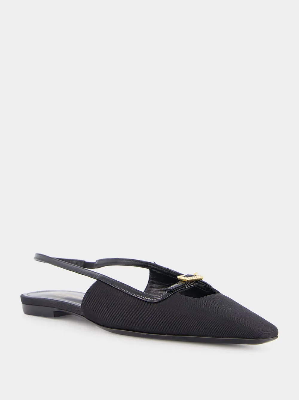 Black Slingback Mules