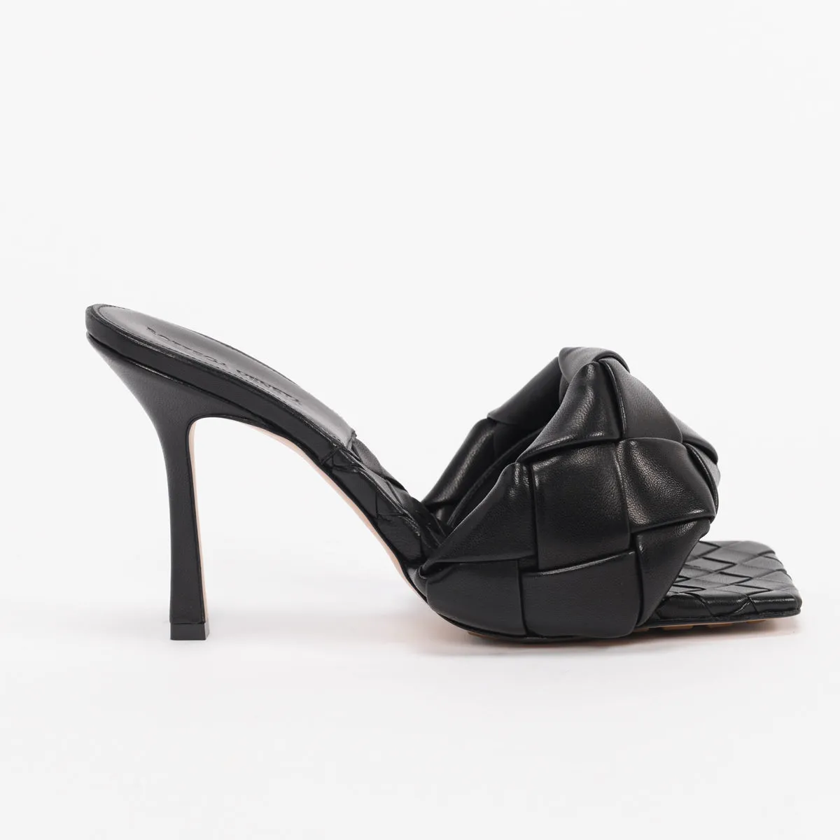 Bottega Veneta Black Nappa Maxi Intrecciato Lido Mules 40