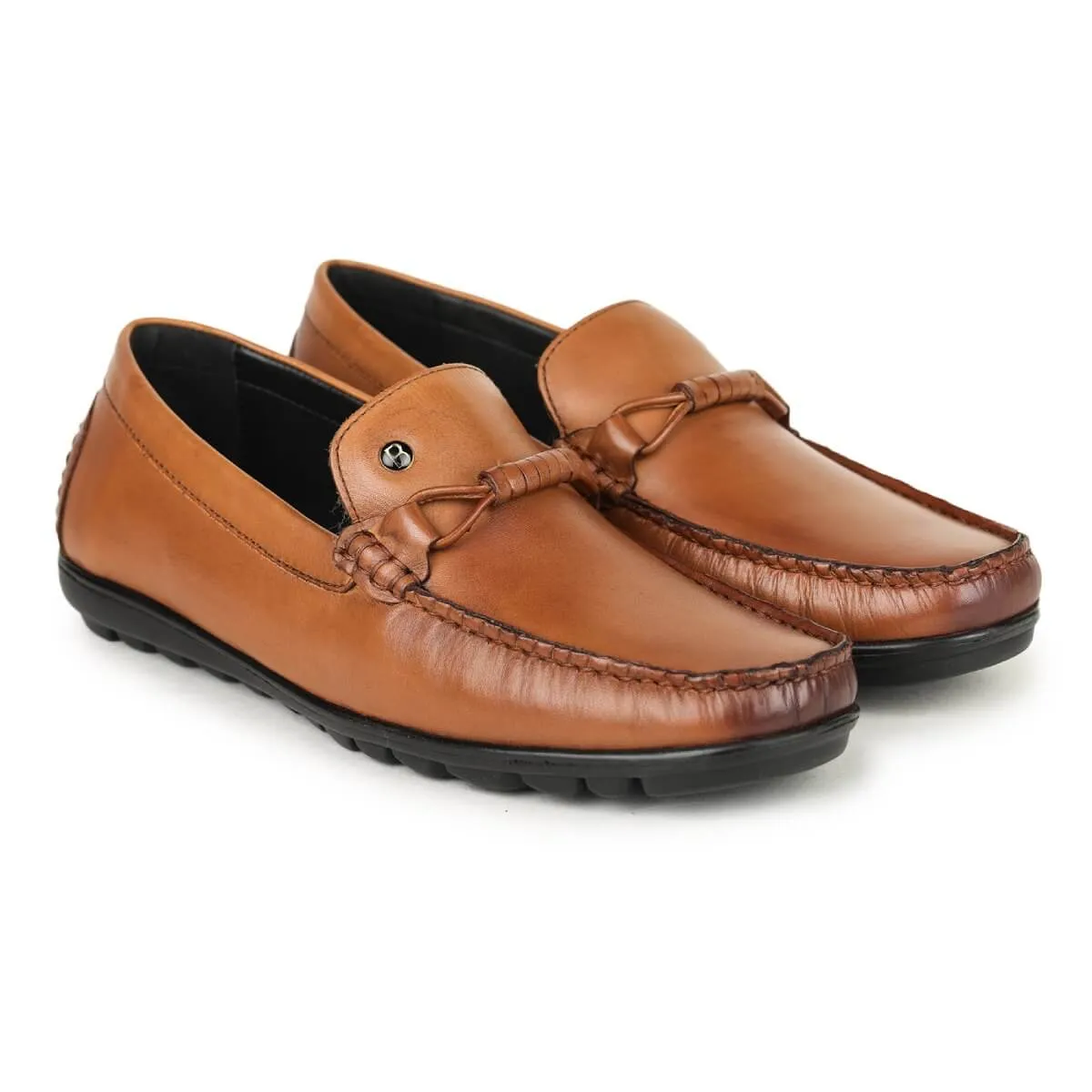 Britmen Bow Knot Leather Loafers For Men 2121