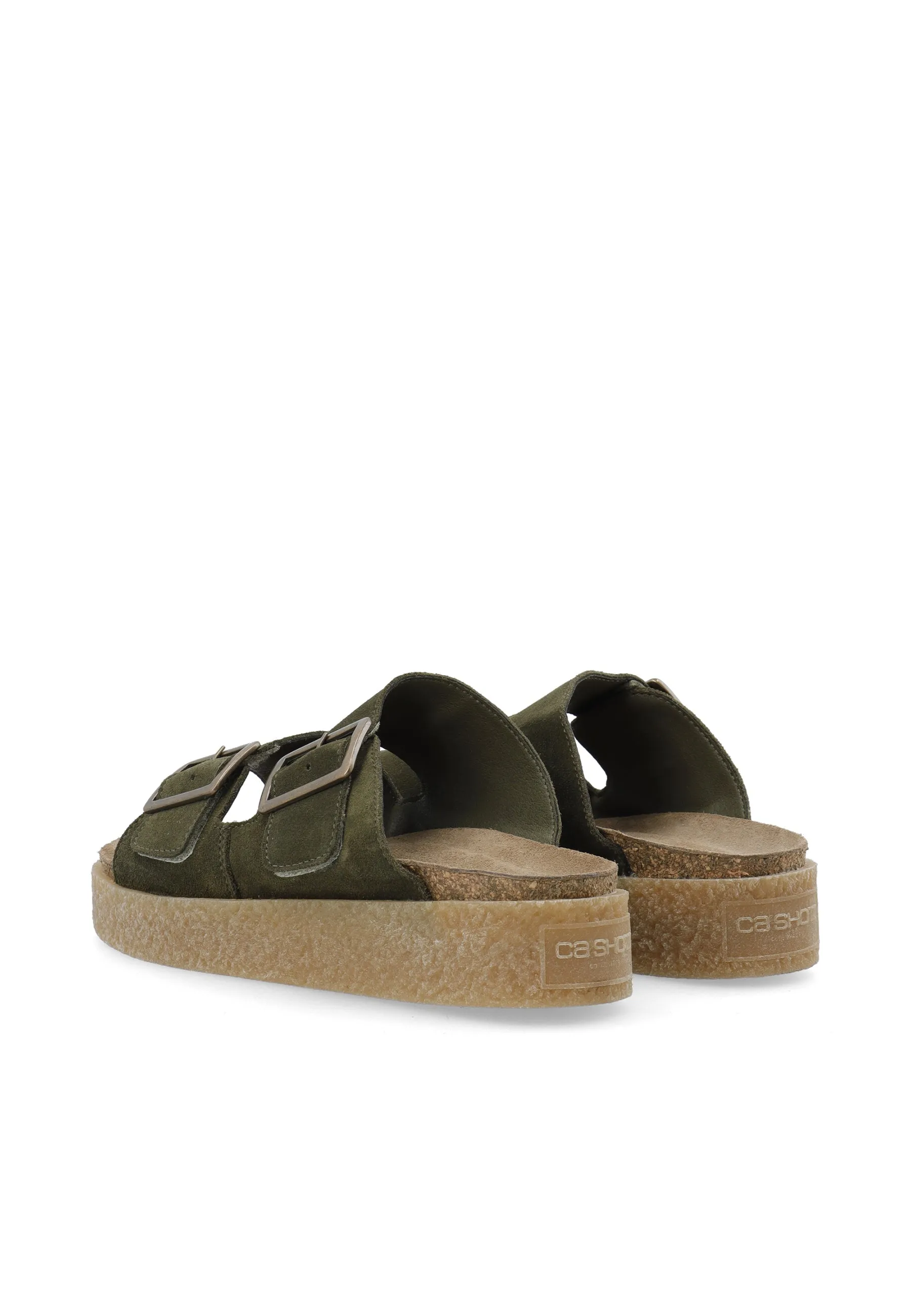 Casdagmar Olive Suede Slides