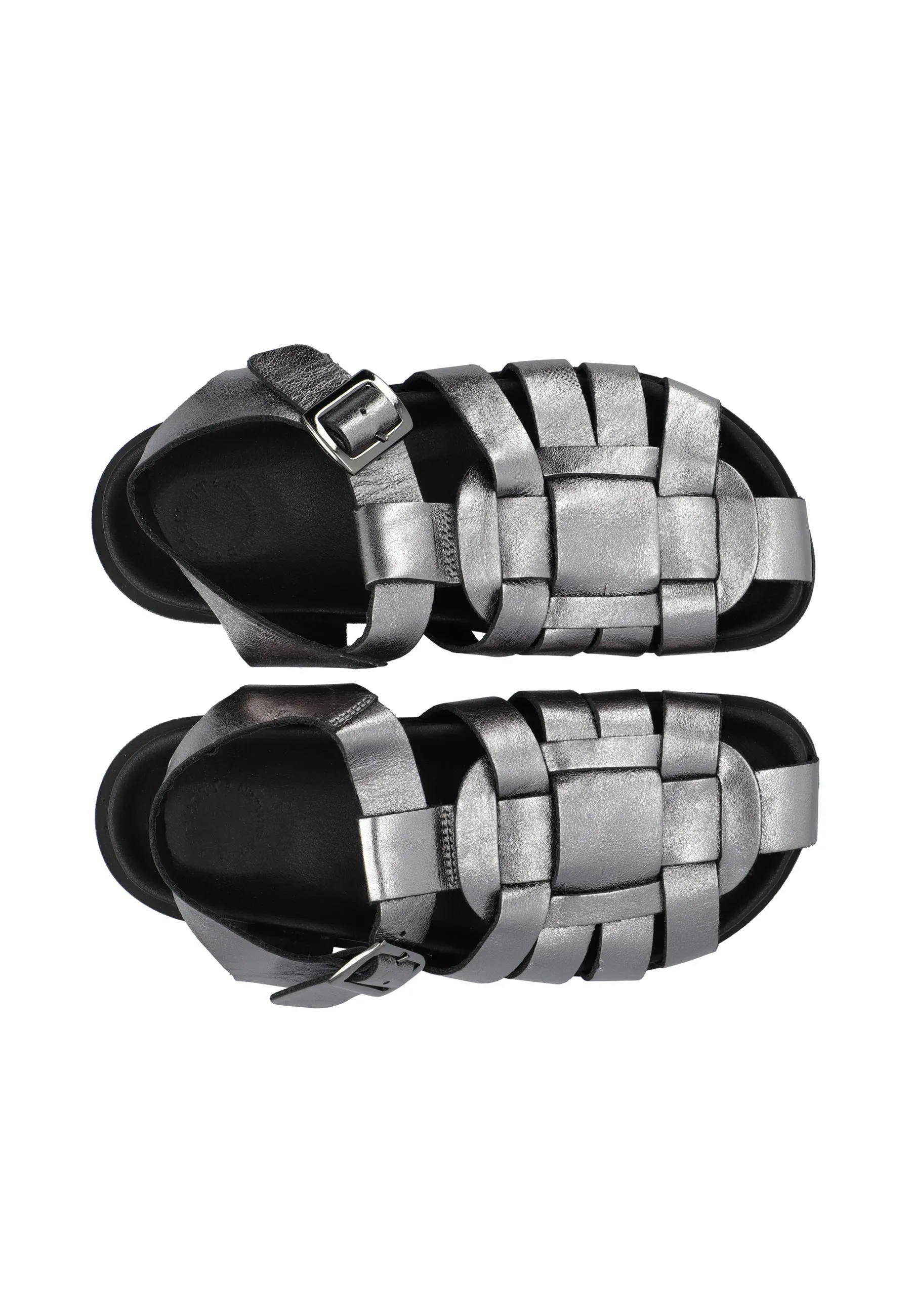 Casjenny Silver Leather Sandals