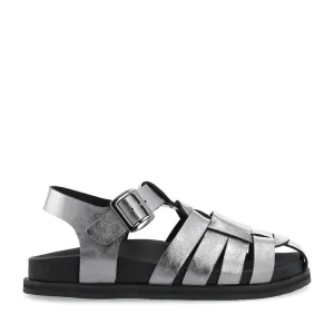 Casjenny Silver Leather Sandals