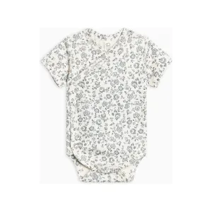 Colored Organics Lark Short Sleeve Kimono Bodysuit Lena Floral