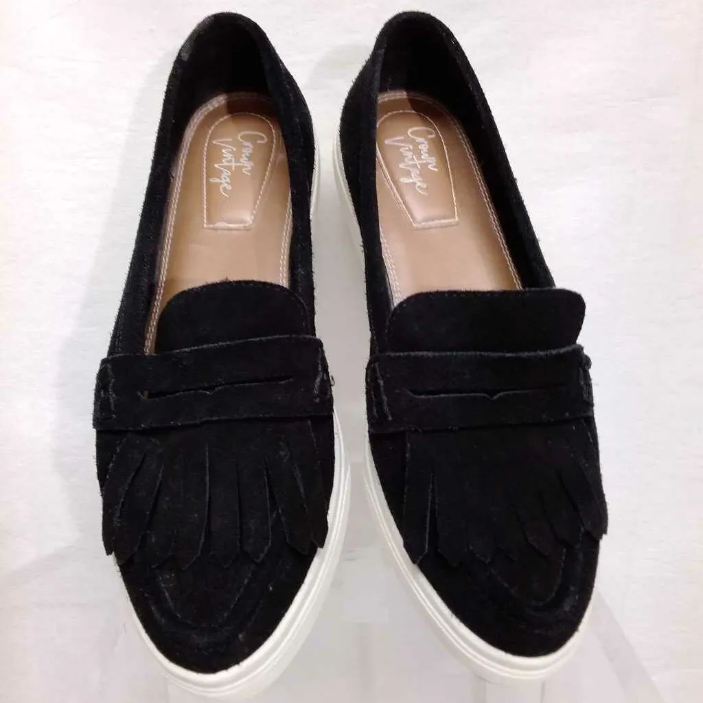 CROWN VINTAGE MALILA LOAFER BLACK SIZE 8 TCC