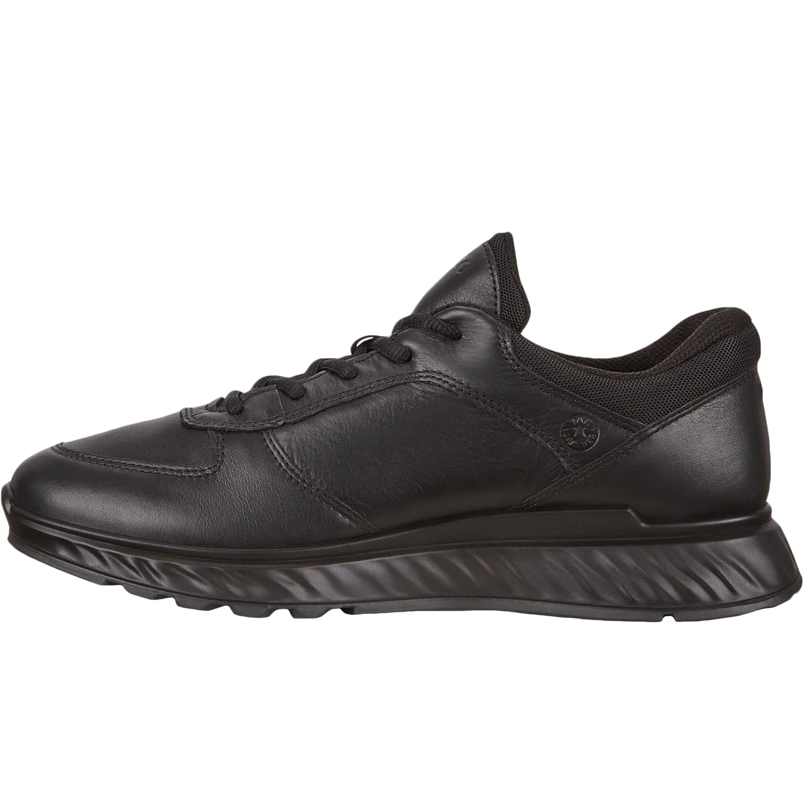 ECCO Mens Exostride Leather Gore-Tex Shoes - Black