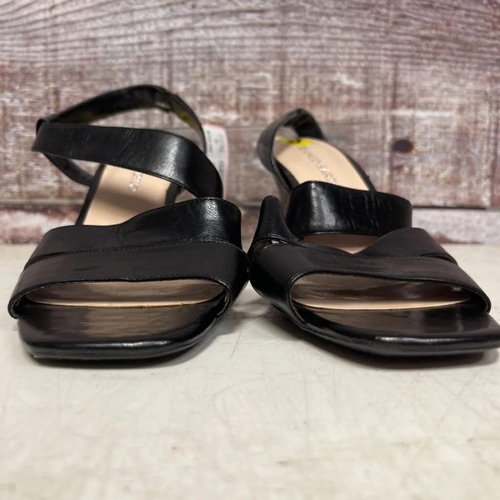 FRANCO SARTO BLACK STRAP TAMI WEDGE SIZE 9 TCC