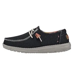 Hey Dude Women's Wendy Eco Sox Black Size 9 | Women’s Shoes | Women’s Lace Up Loafers | Comfortable & Light-Weight