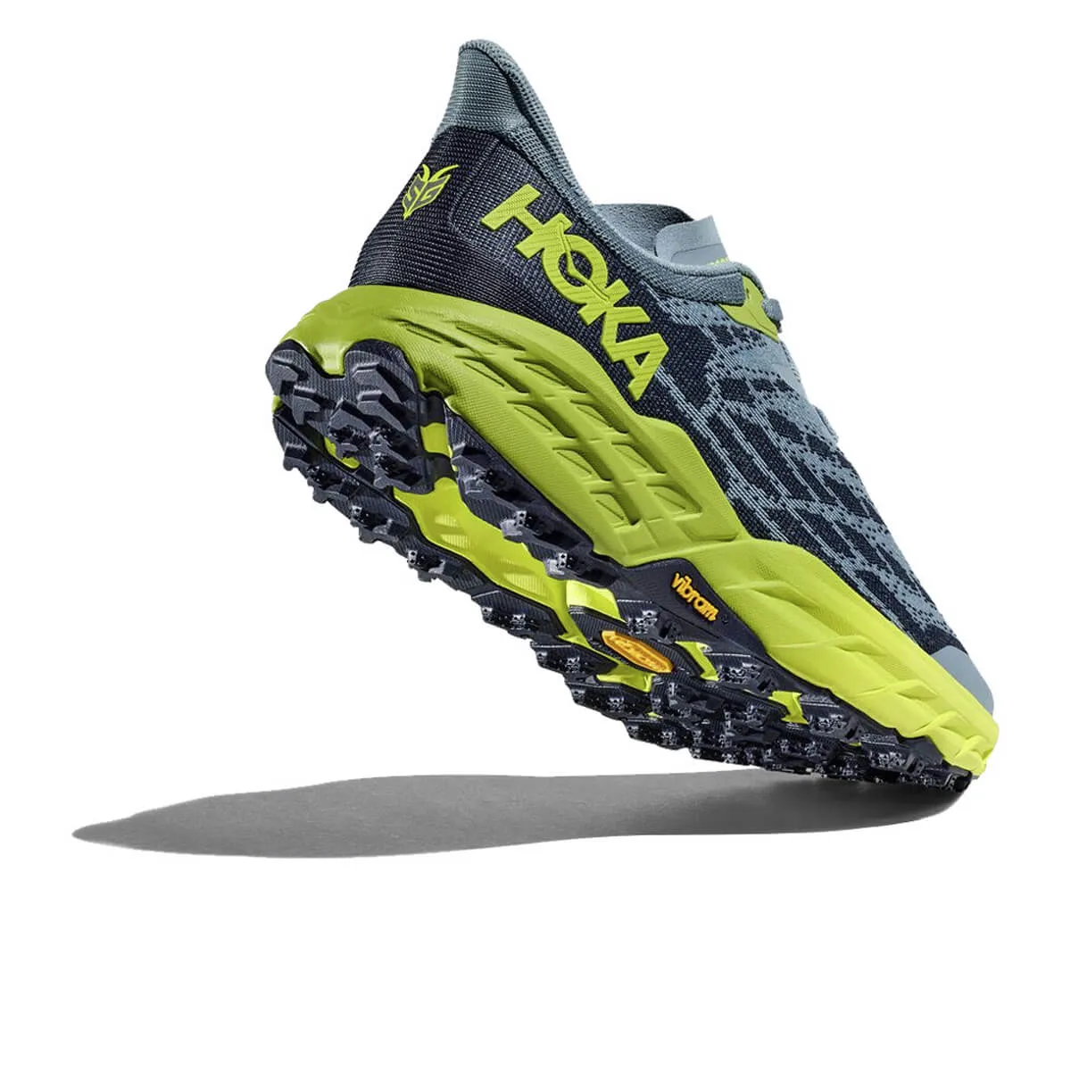 Hoka Speedgoat 5 Mens | Stone Blue / Dark Citron