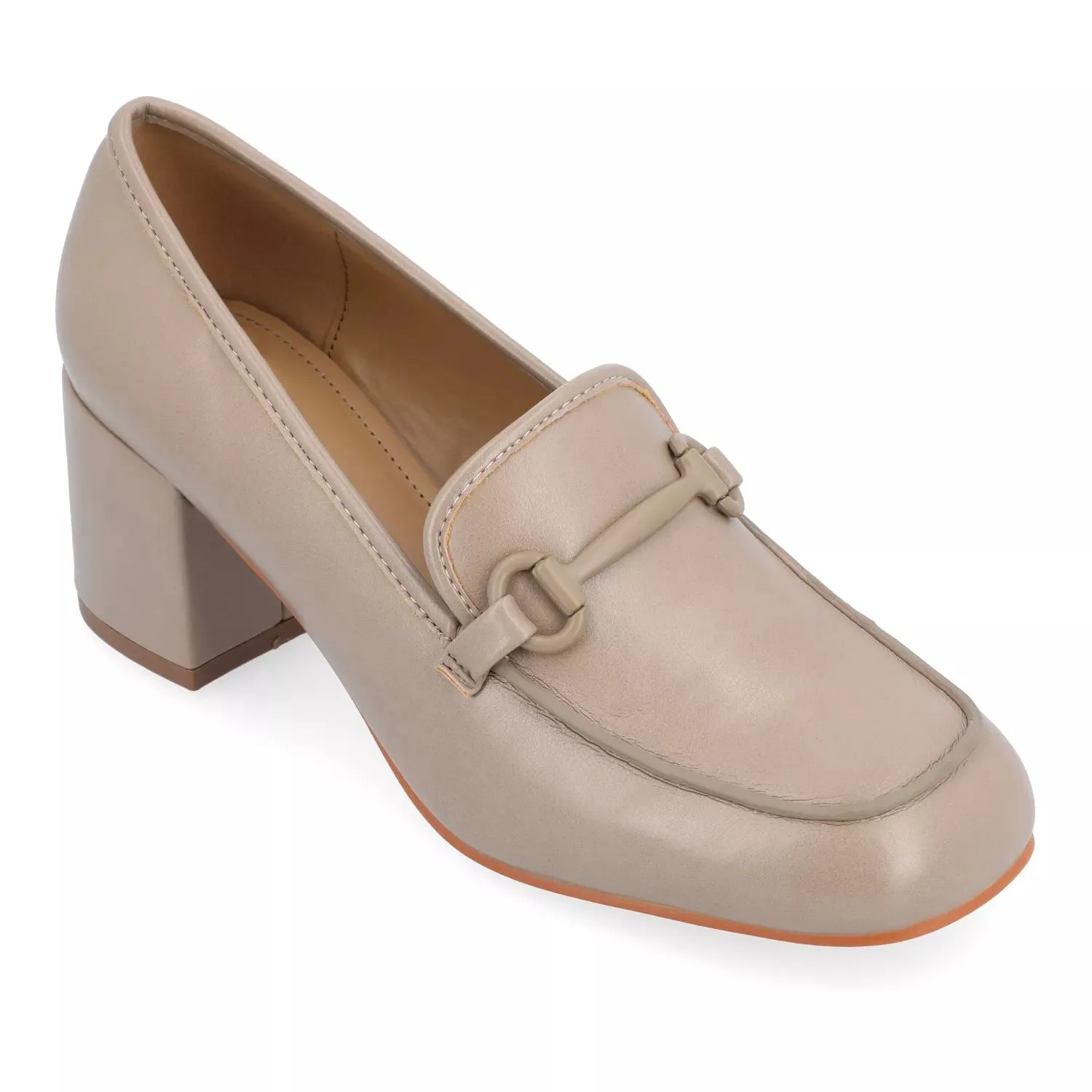 Journee Collection Women's Heeled Loafers Tru Comfort Foam Nysaa Journee Collection, Taupe