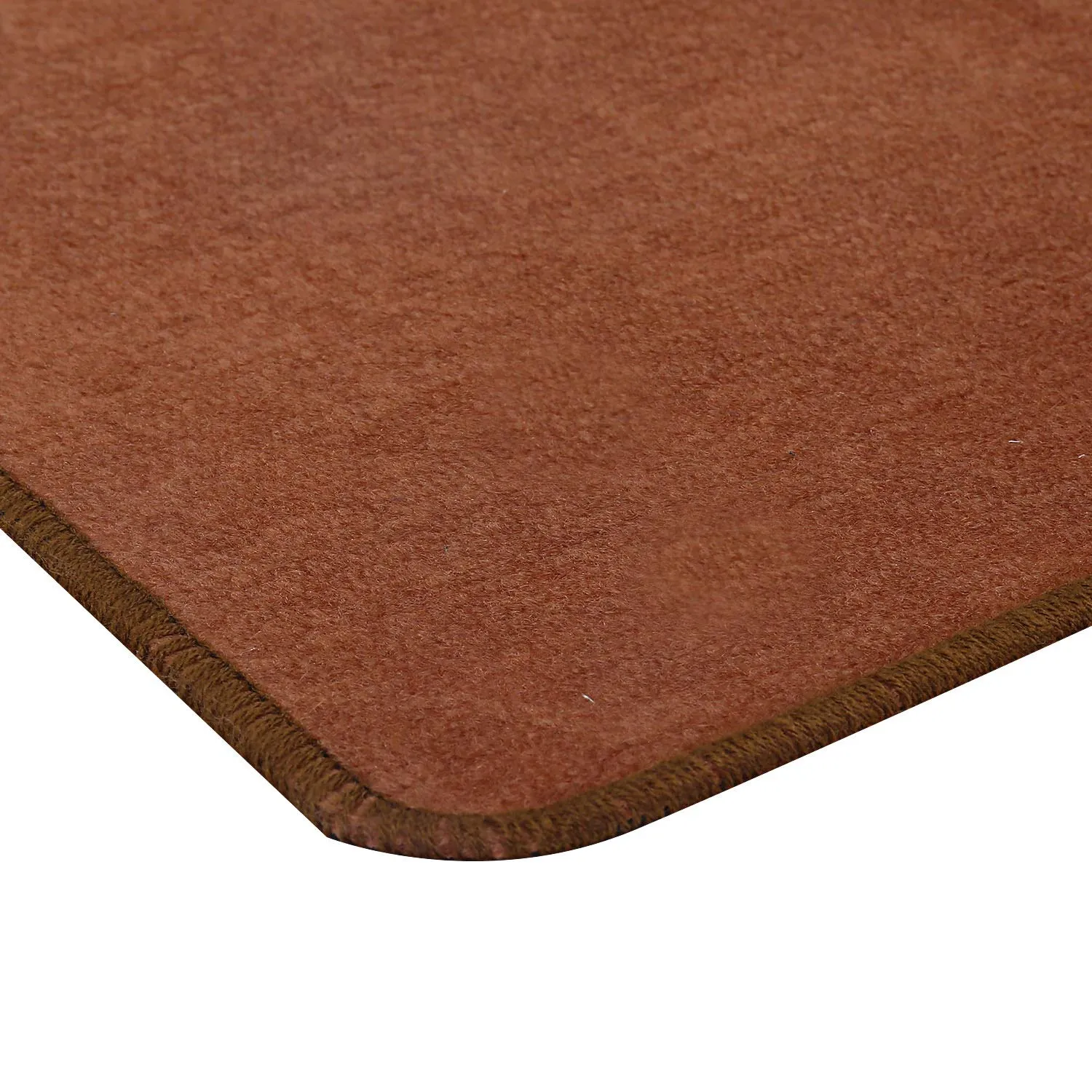 Kuber Industries Microfiber Pieces Door Mat|Solid Color & Anti Slip Material|Size 55 x 35 CM, Pack of 6 (Brown)-CTKTC28365