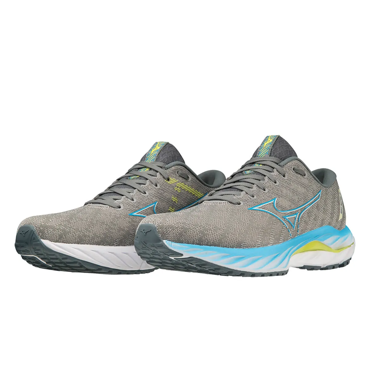 Mizuno Wave Inspire 19 Mens | Ggray/jblue/bolt2neon