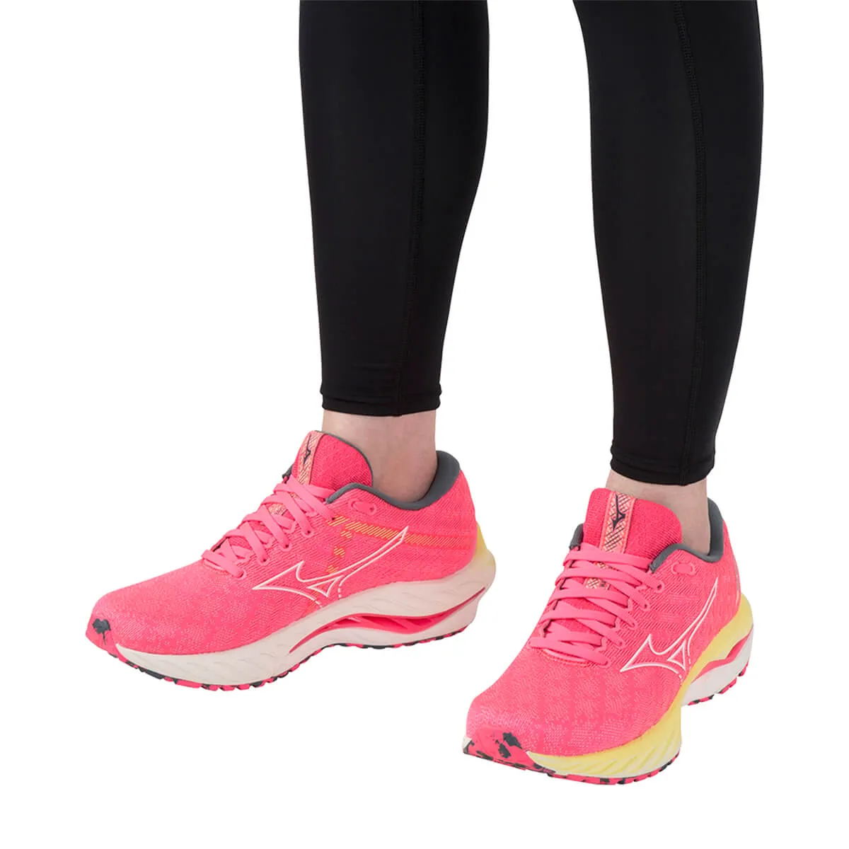 Mizuno Wave Inspire 19 Womens | H-Vpink/swhite/luminous