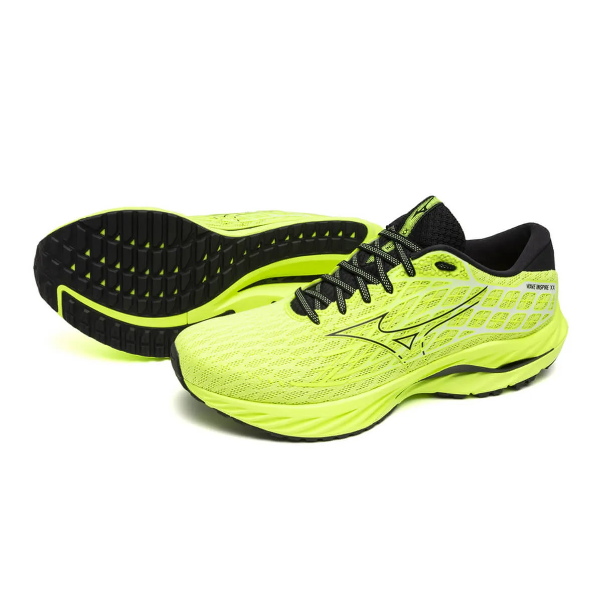 Mizuno Wave Inspire 20 Mens | Neo Lime/black/evening