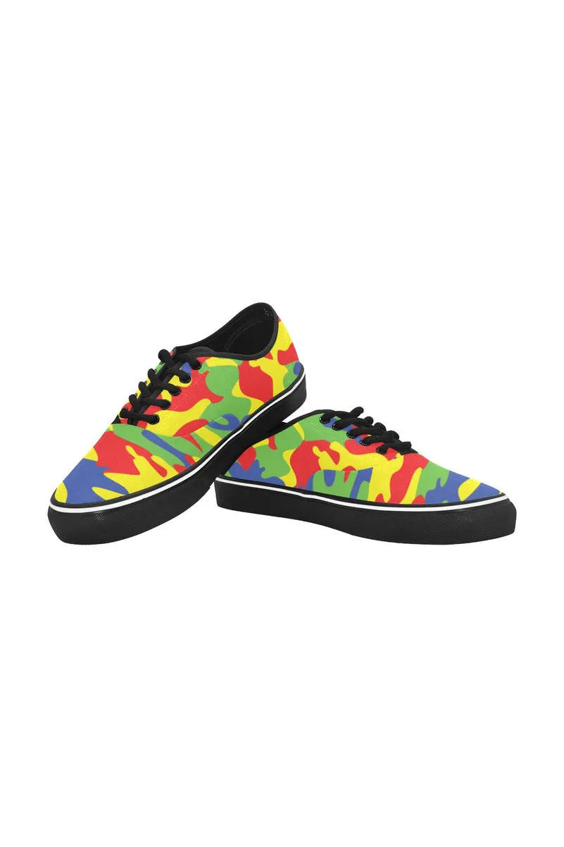 Primary Colors Classic Women's Canvas Low Top Shoes (Model E001-4)