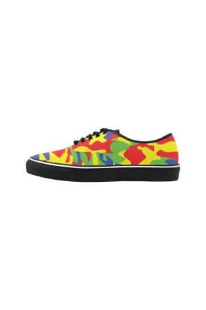 Primary Colors Classic Women's Canvas Low Top Shoes (Model E001-4)