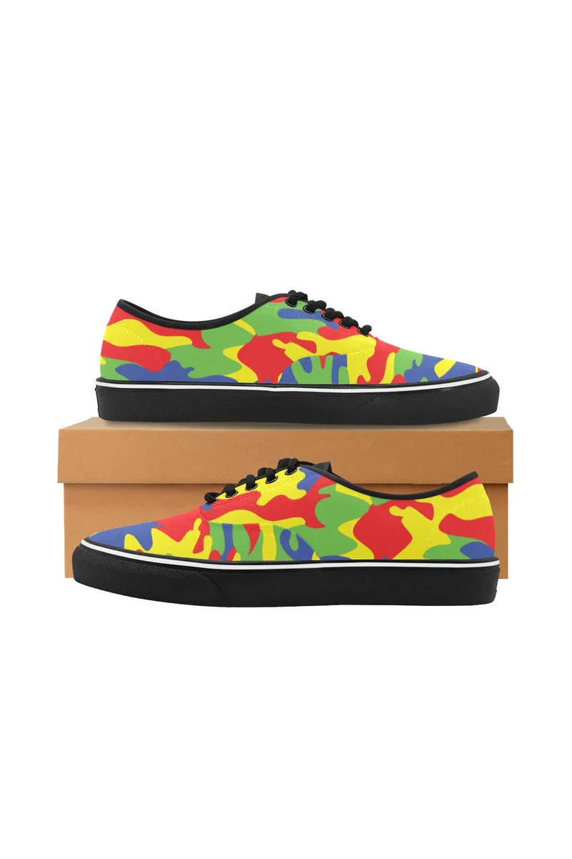 Primary Colors Classic Women's Canvas Low Top Shoes (Model E001-4)