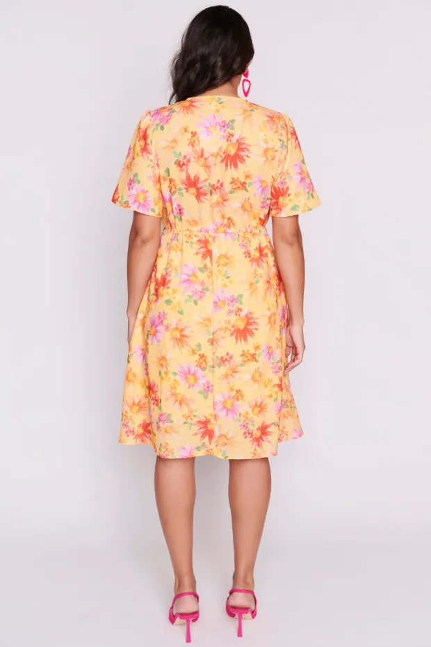 Sage Sunflower Haze Dress