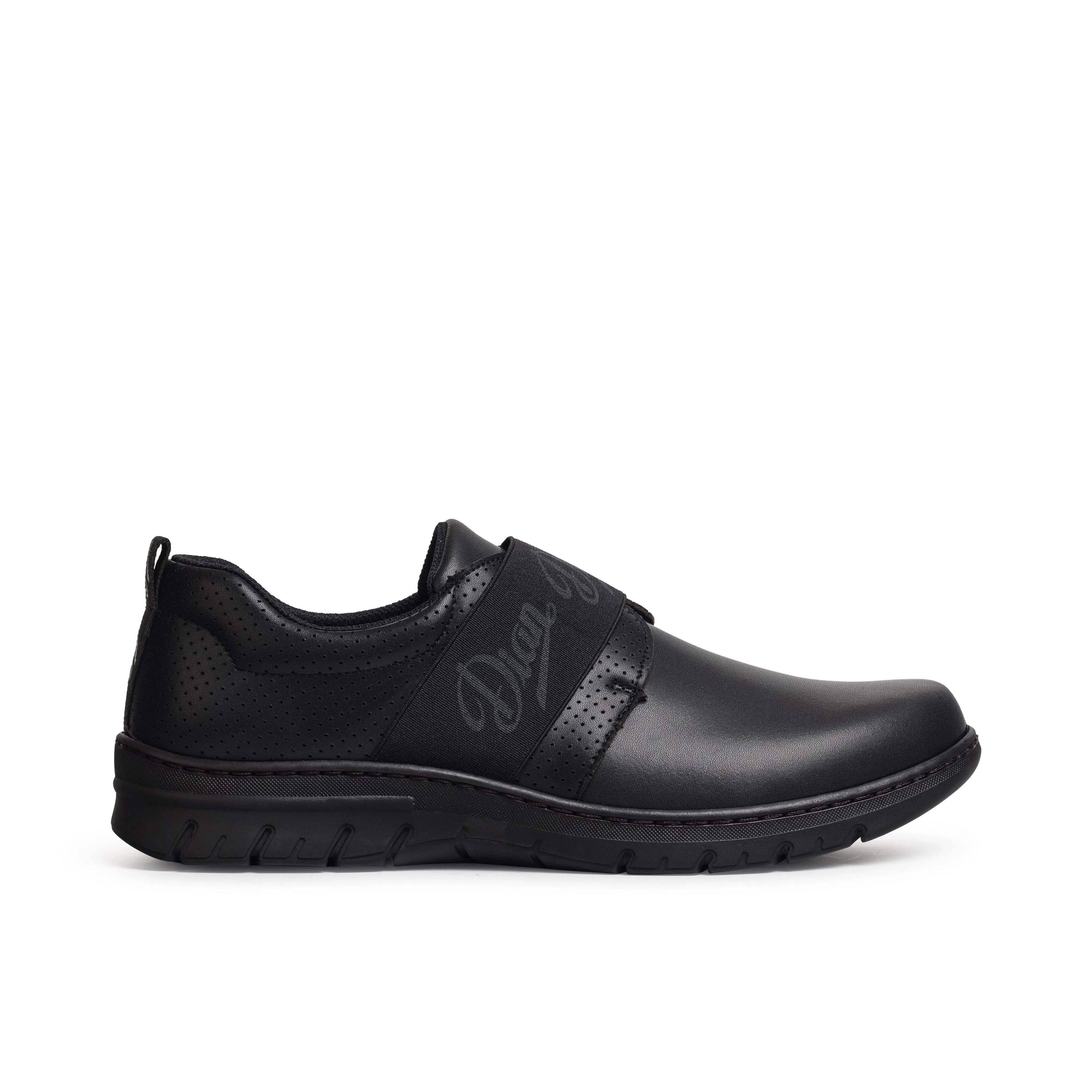 Siena Black Slip On Work Shoe