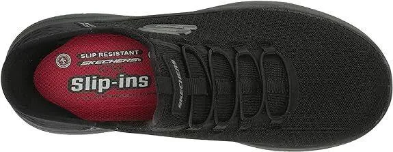 SKECHERS Summits Slip Resistant Shoe - Enslee - Black - Slip-In - Womens