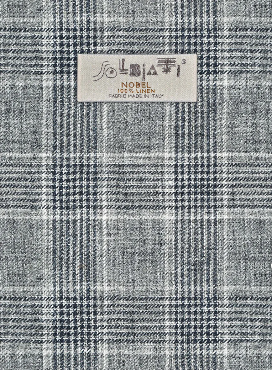 Solbiati Gray Checks Linen Jacket