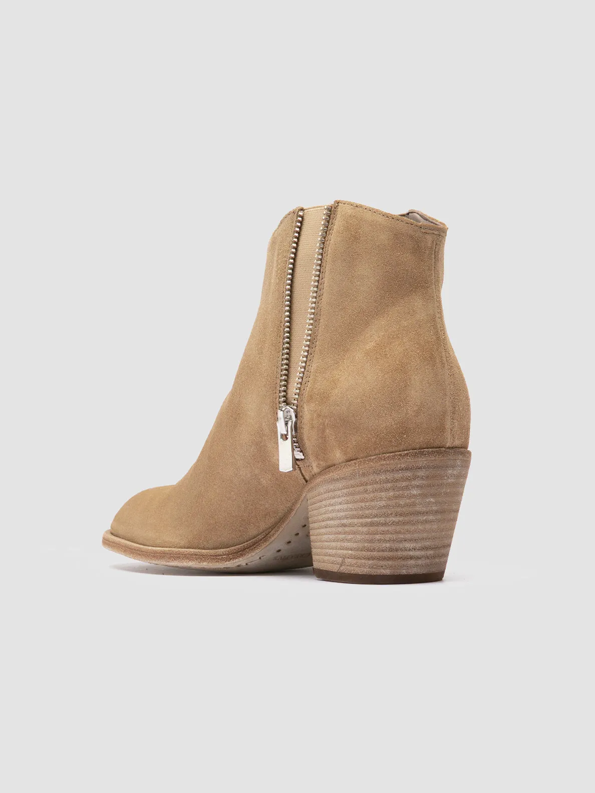 SYDNE 015 - Beige Suede Ankle Boots