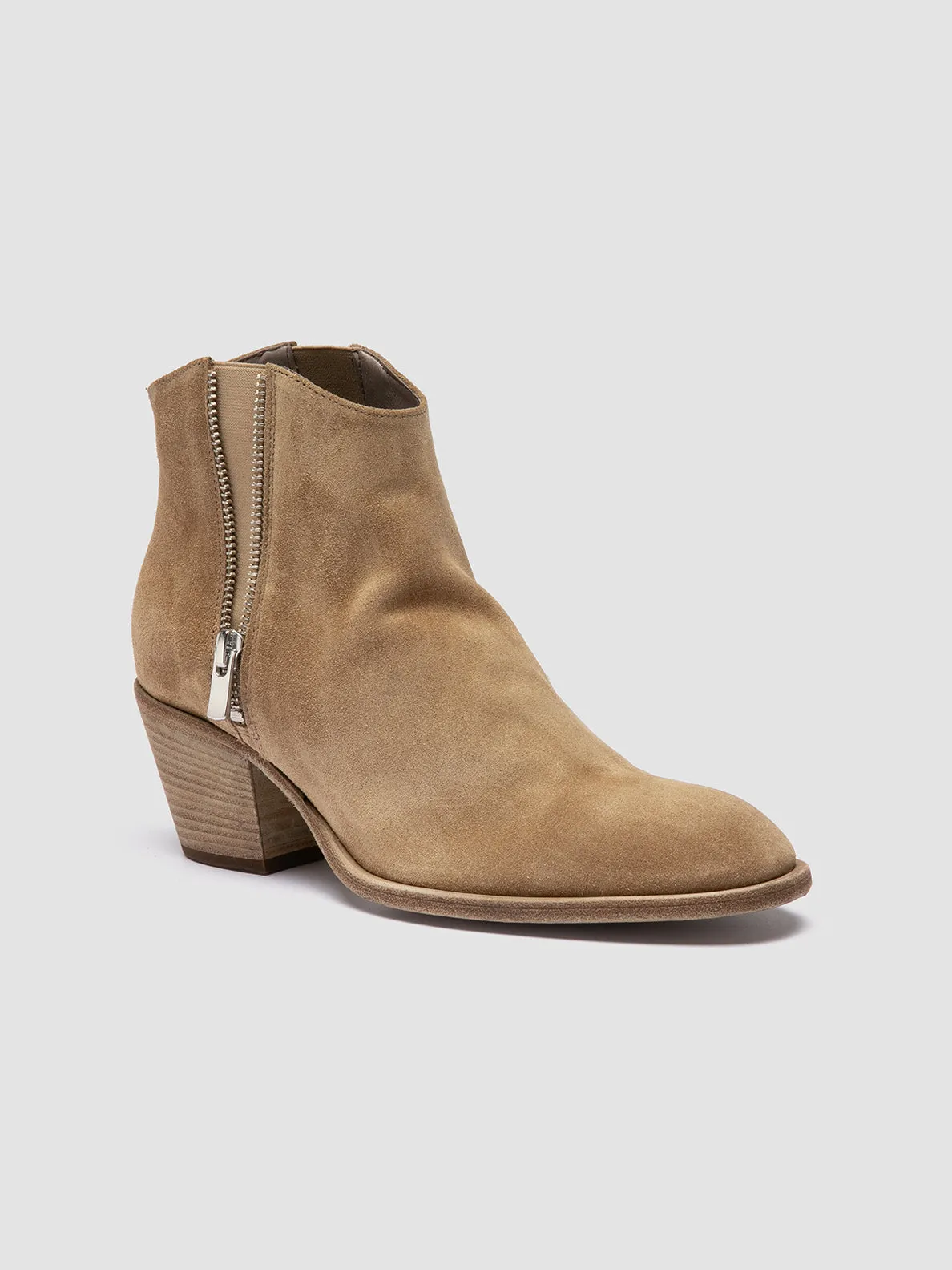 SYDNE 015 - Beige Suede Ankle Boots