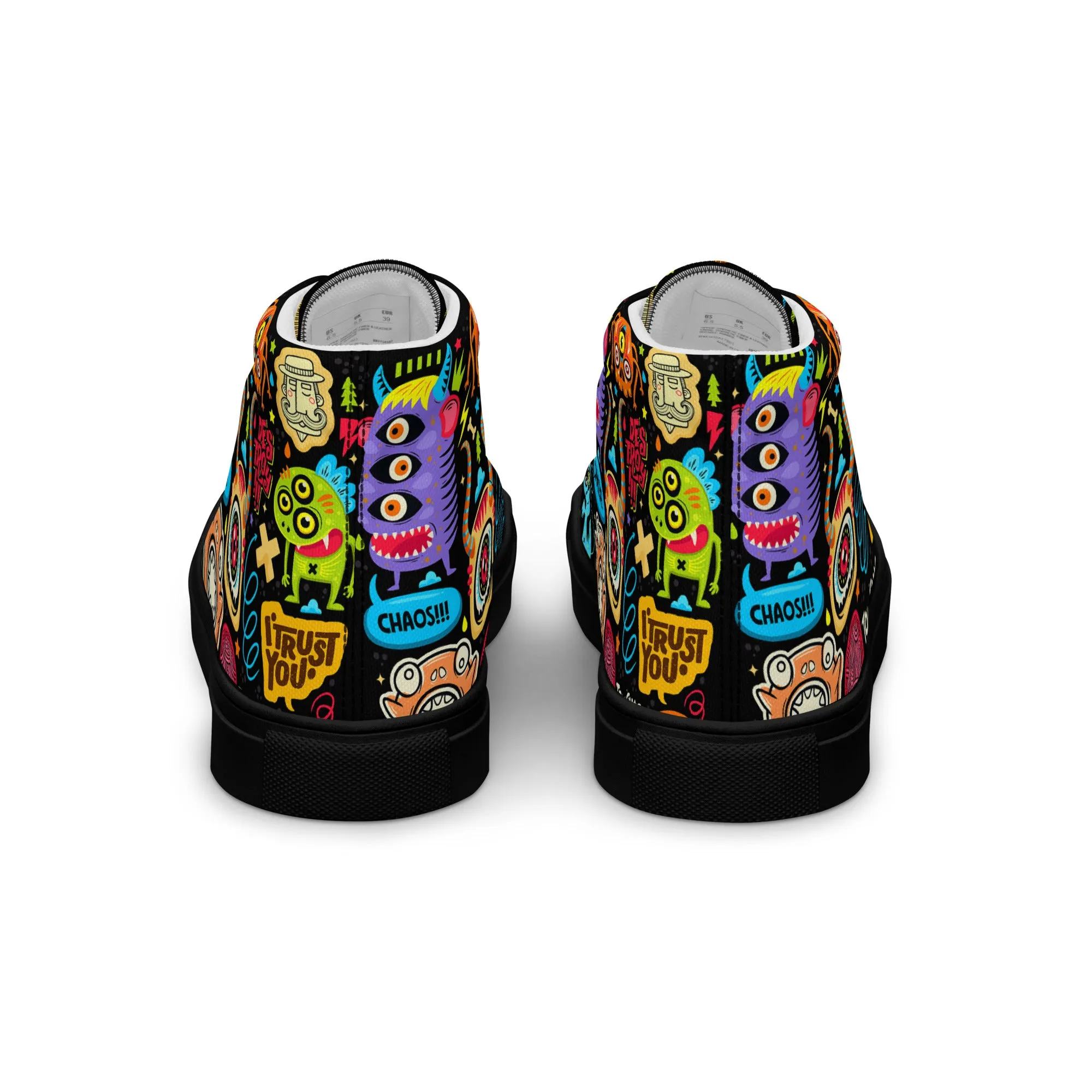 Unisex high top canvas shoes - Little monsters