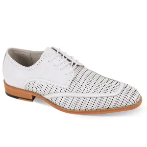 White Giovanni Men's Lace-Up Fashion design Dress Shoes