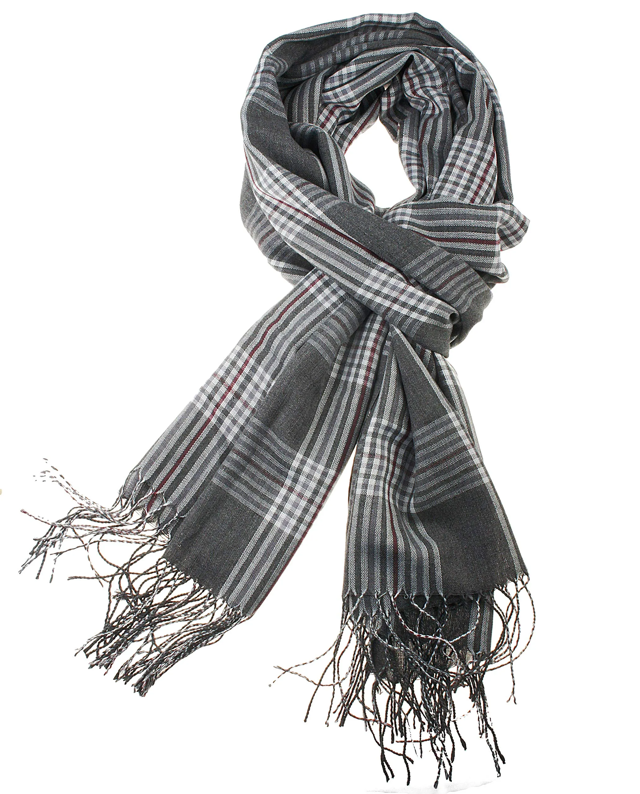 Women's Light Weight Plaid Tartan Sheer Blanket Scarf Shawl Wrap