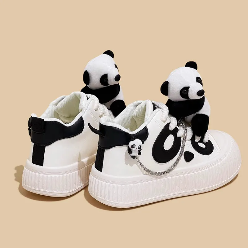 Women's Panda Design Platform Sneakers Casual Shoes