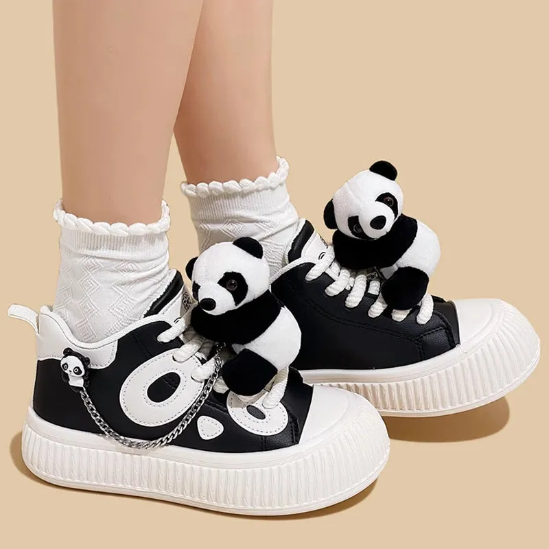 Women's Panda Design Platform Sneakers Casual Shoes