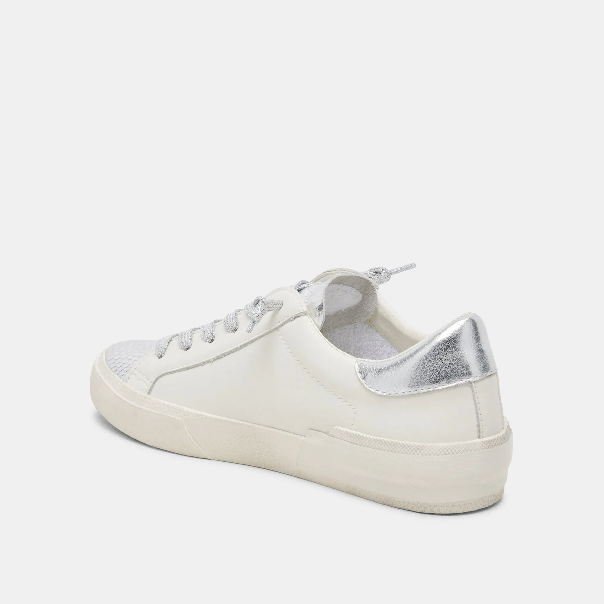 ZINA SNEAKERS WHITE SILVER LEATHER