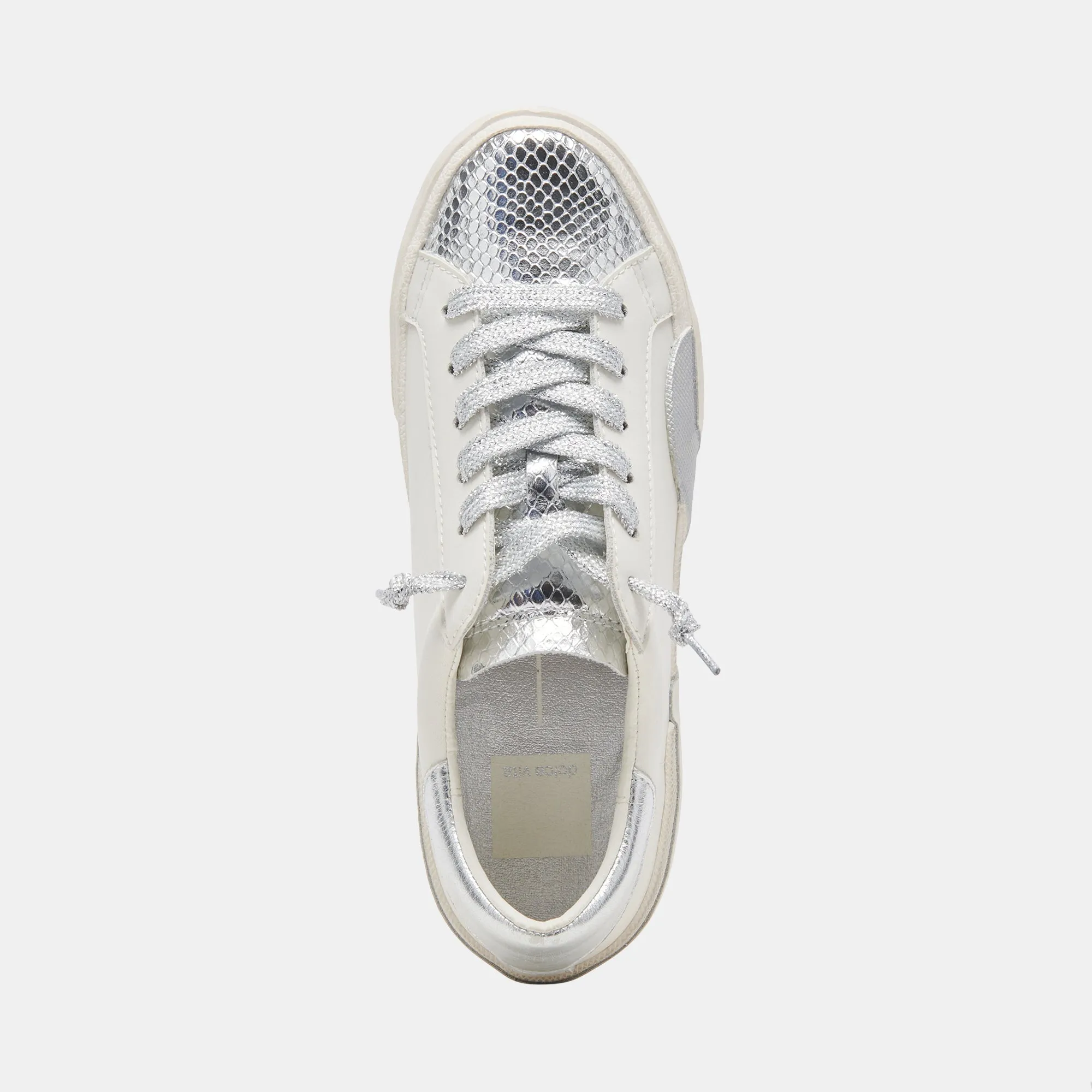 ZINA SNEAKERS WHITE SILVER LEATHER