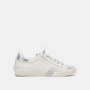 ZINA SNEAKERS WHITE SILVER LEATHER